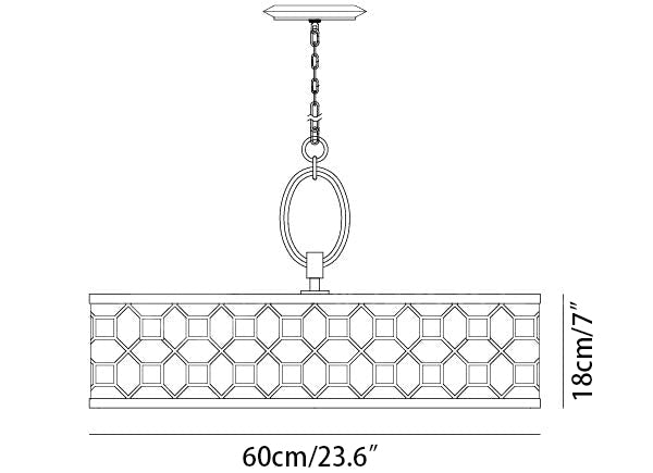 Allegretto Round Pendant dimensions
