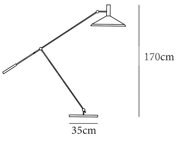 Dimensioni Lampada da terra TYPE 600
