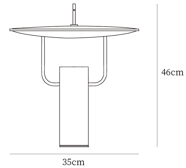 Dimensioni Lampada da Tavolo Tx1