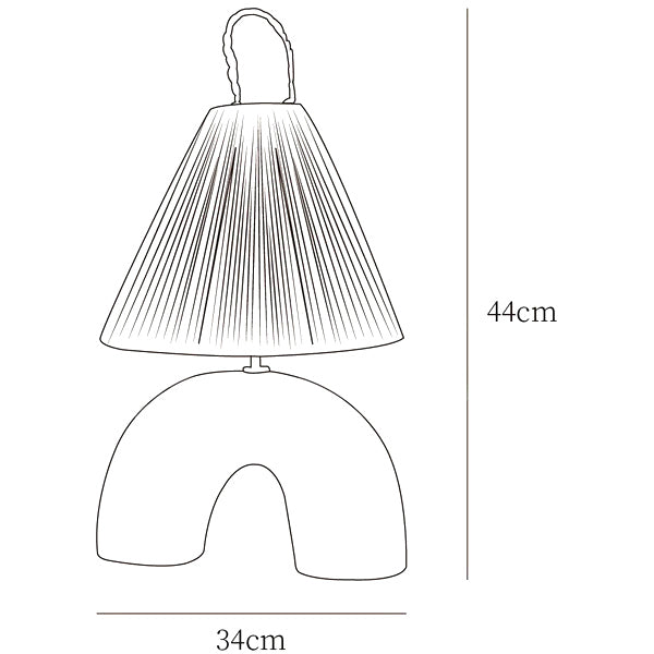 Dimensiones de la Lámpara de Mesa Volta de Cerámica
