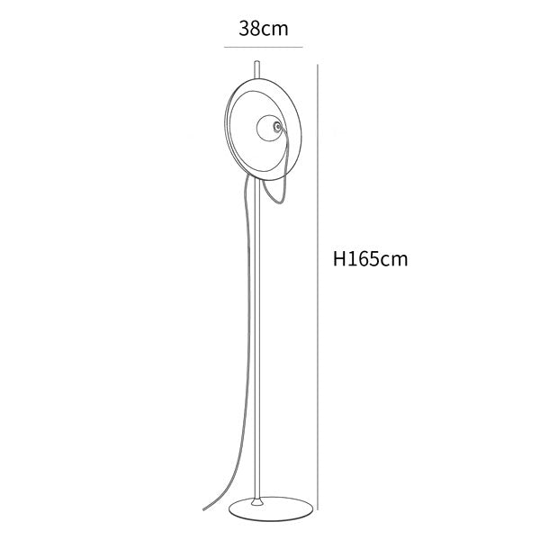 Dimensions du Lampadaire Wire