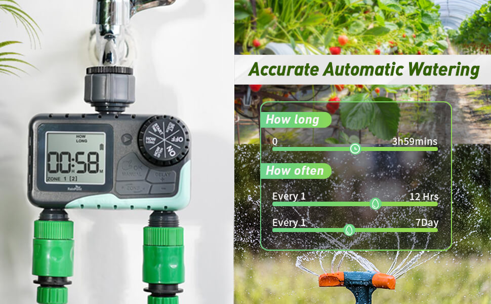 RainPoint Smart Sprinkler Timer, Water Timer Programmable Garden Outdoor Hose Feature 5