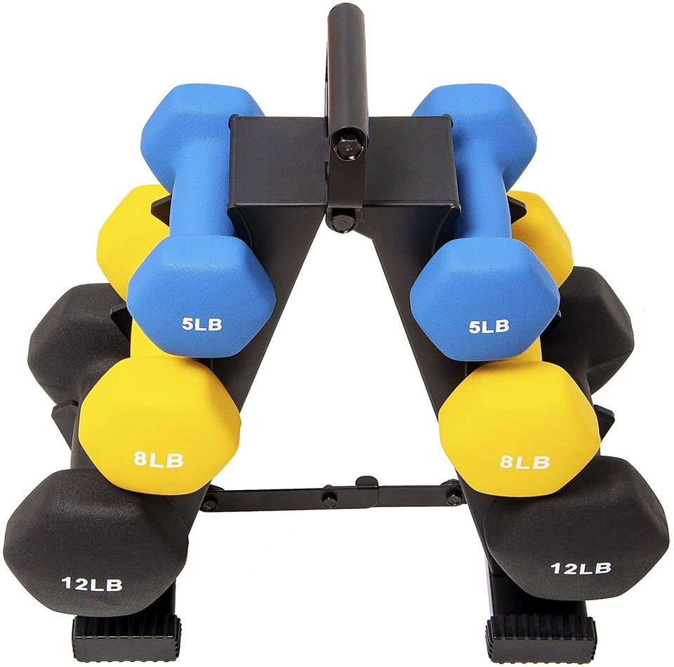 Dumbbell Set with Stand Neoprene Coated