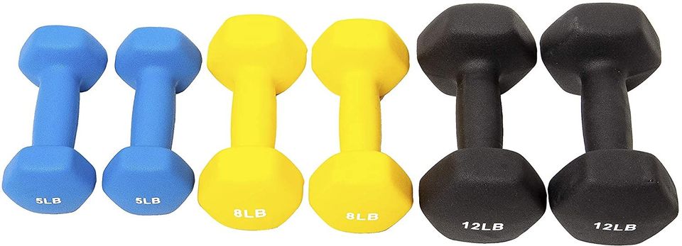 Dumbbell Set with Stand Neoprene Coated