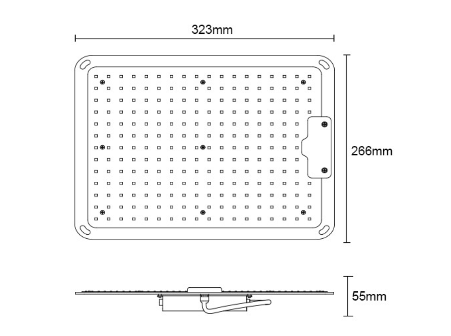 cultiuana tg100 grow light dimension