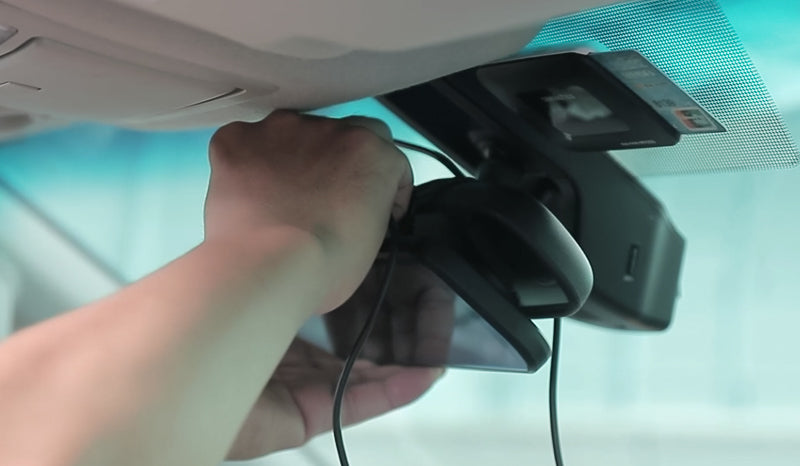 Insert the power cord into the recorded power connector