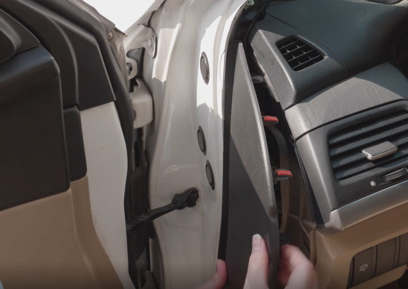 remove trim to gain access to the fuses