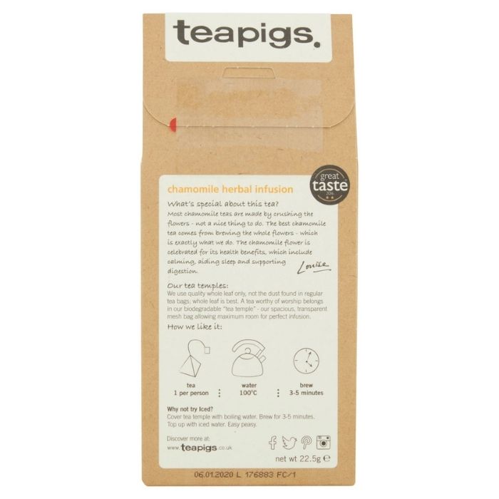 Teapigs - Chamomile Flower Tea | Multiple Sizes