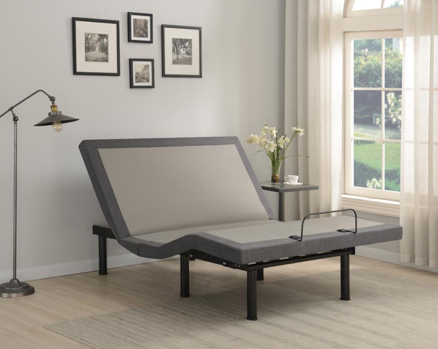 Clara Adjustable Bed Base Grey and Black