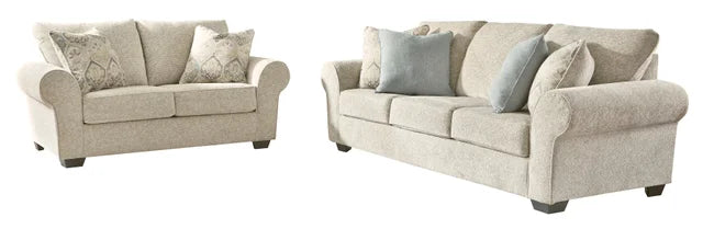 Ashley Ivory Sofa & Loveseat Set