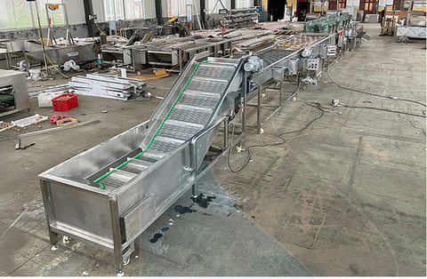 Fruit and Vegetable Cleaning Drying Waxing and Grading Production Line