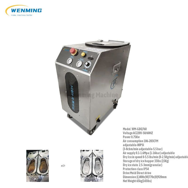 Dry Ice cleaning machine for molds