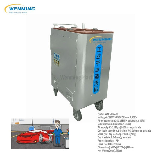 Dry Ice Cleaning Machine for Cars
