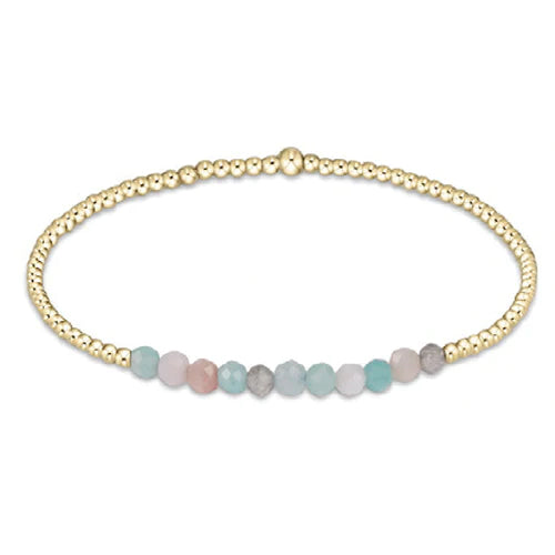 Gold Bliss 2mm Bead Bracelet-Gemstone