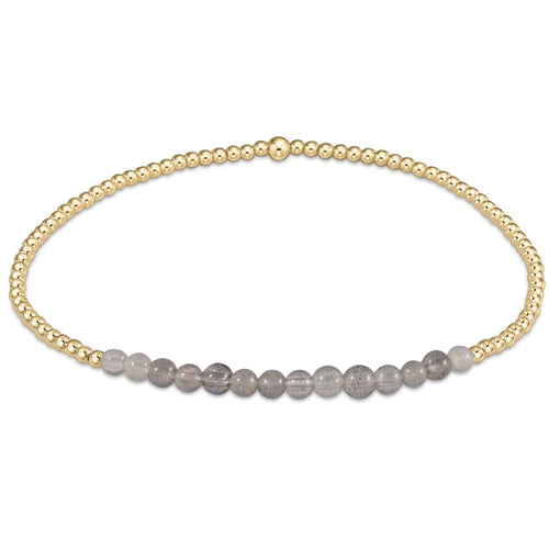 Gold Bliss 2mm Bead Bracelet-Gemstone