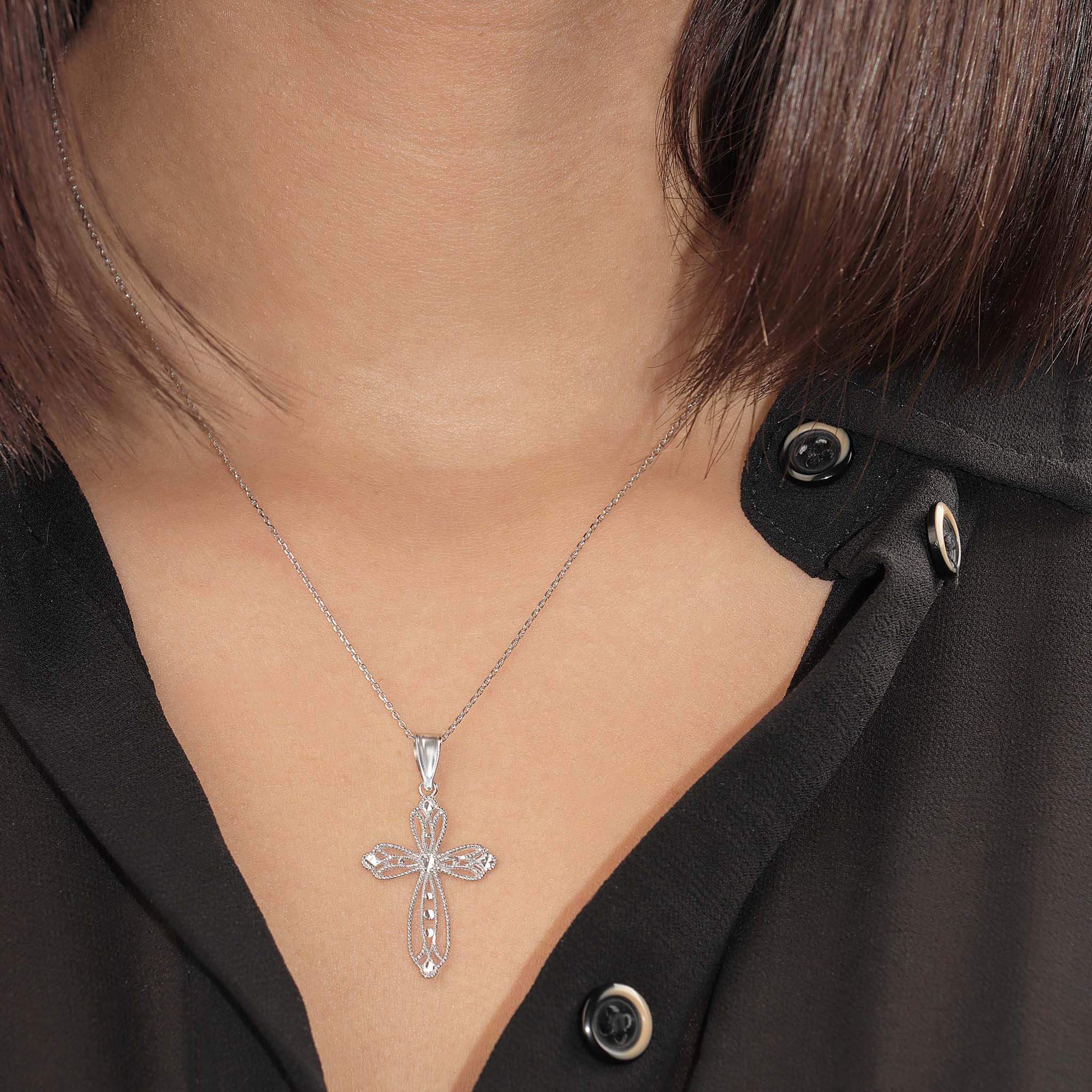 Softly Curved Cross Pendant