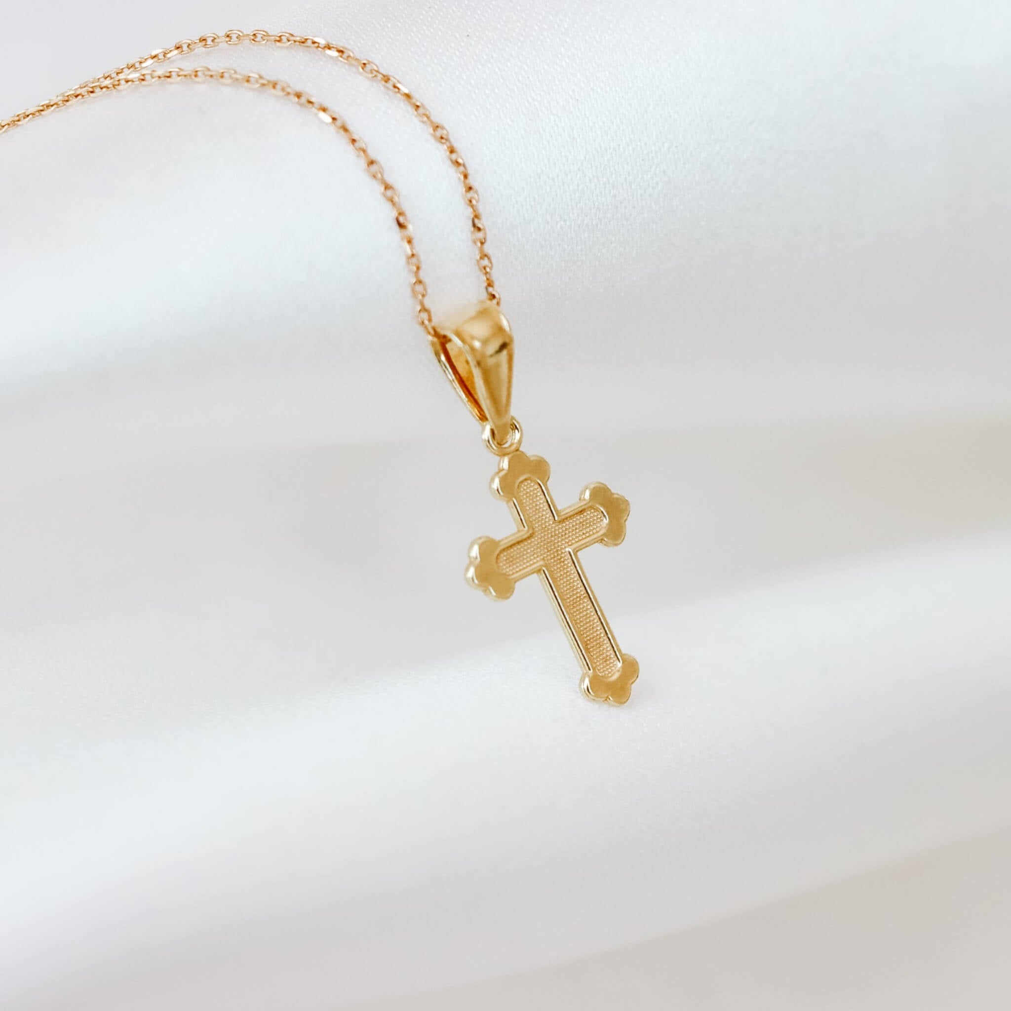 Three Pointed Style Cross Pendant