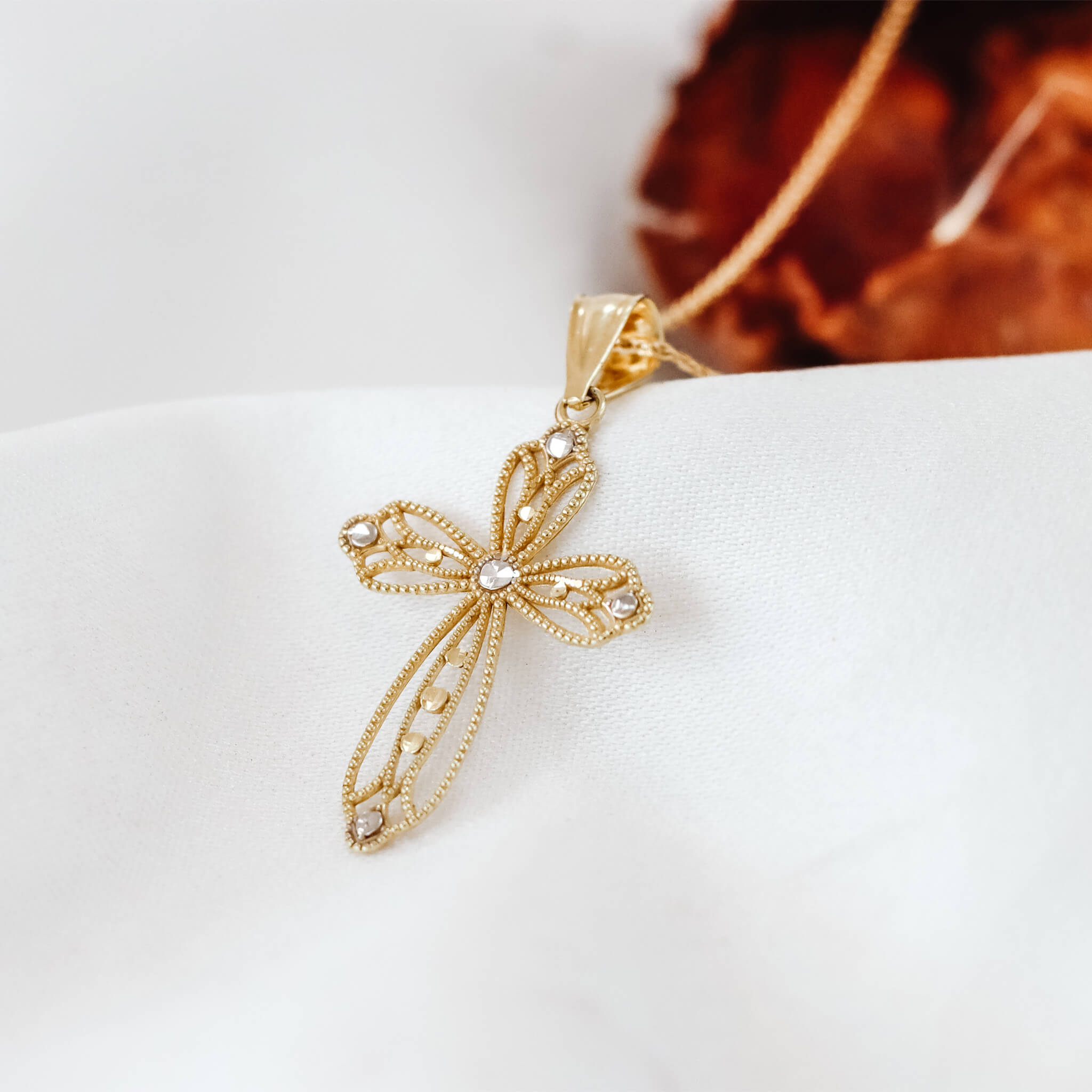 Softly Curved Cross Pendant