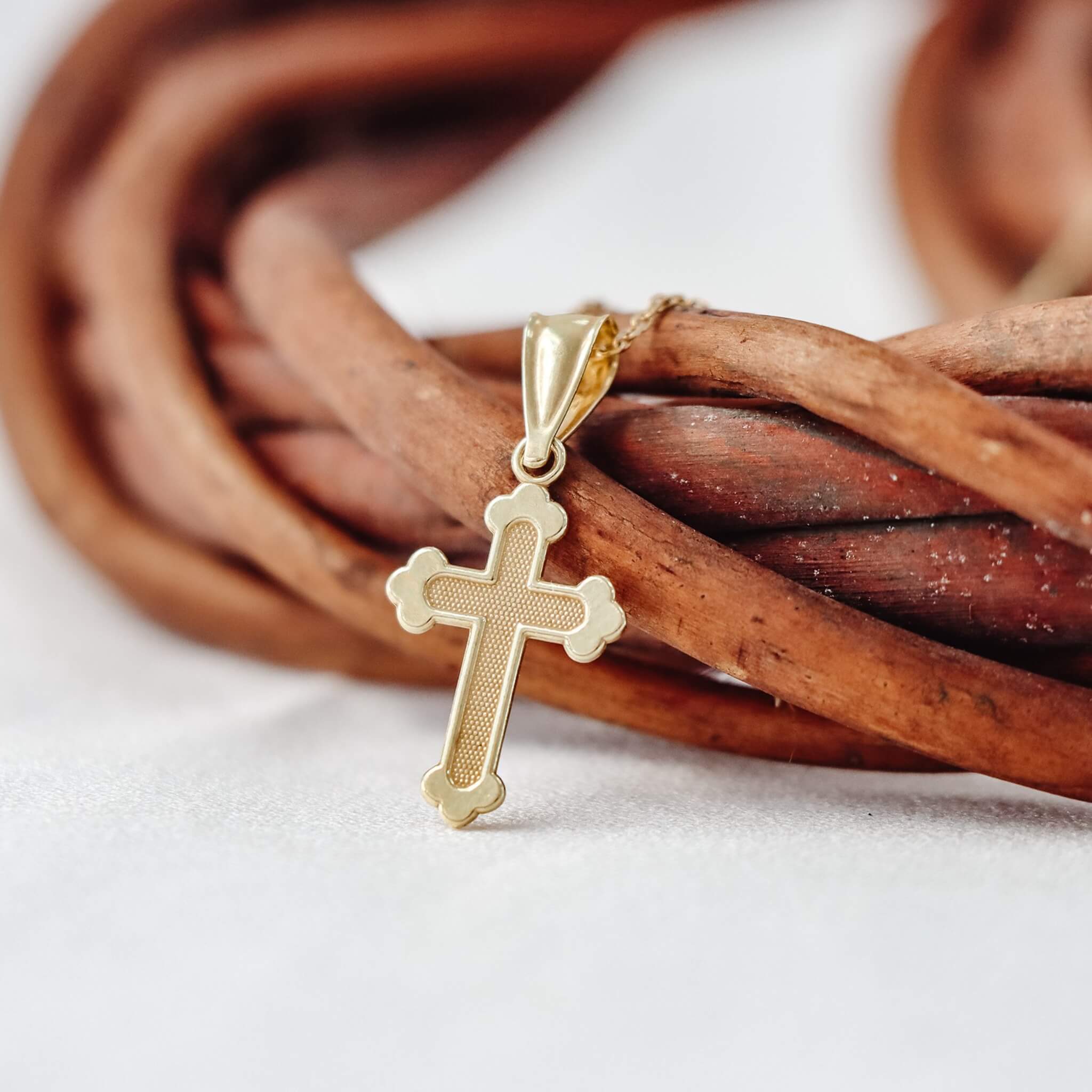 Three Pointed Style Cross Pendant