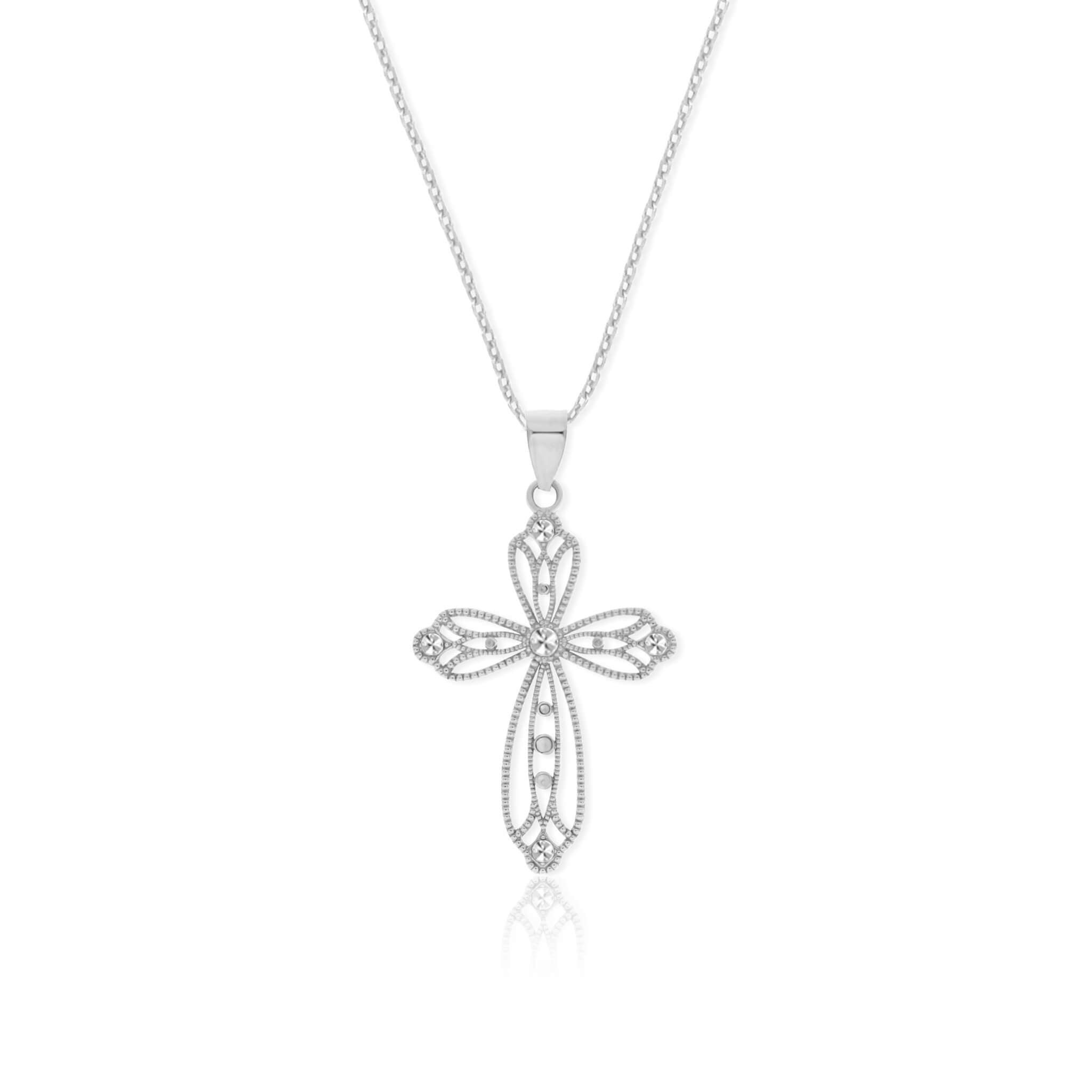 Softly Curved Cross Pendant