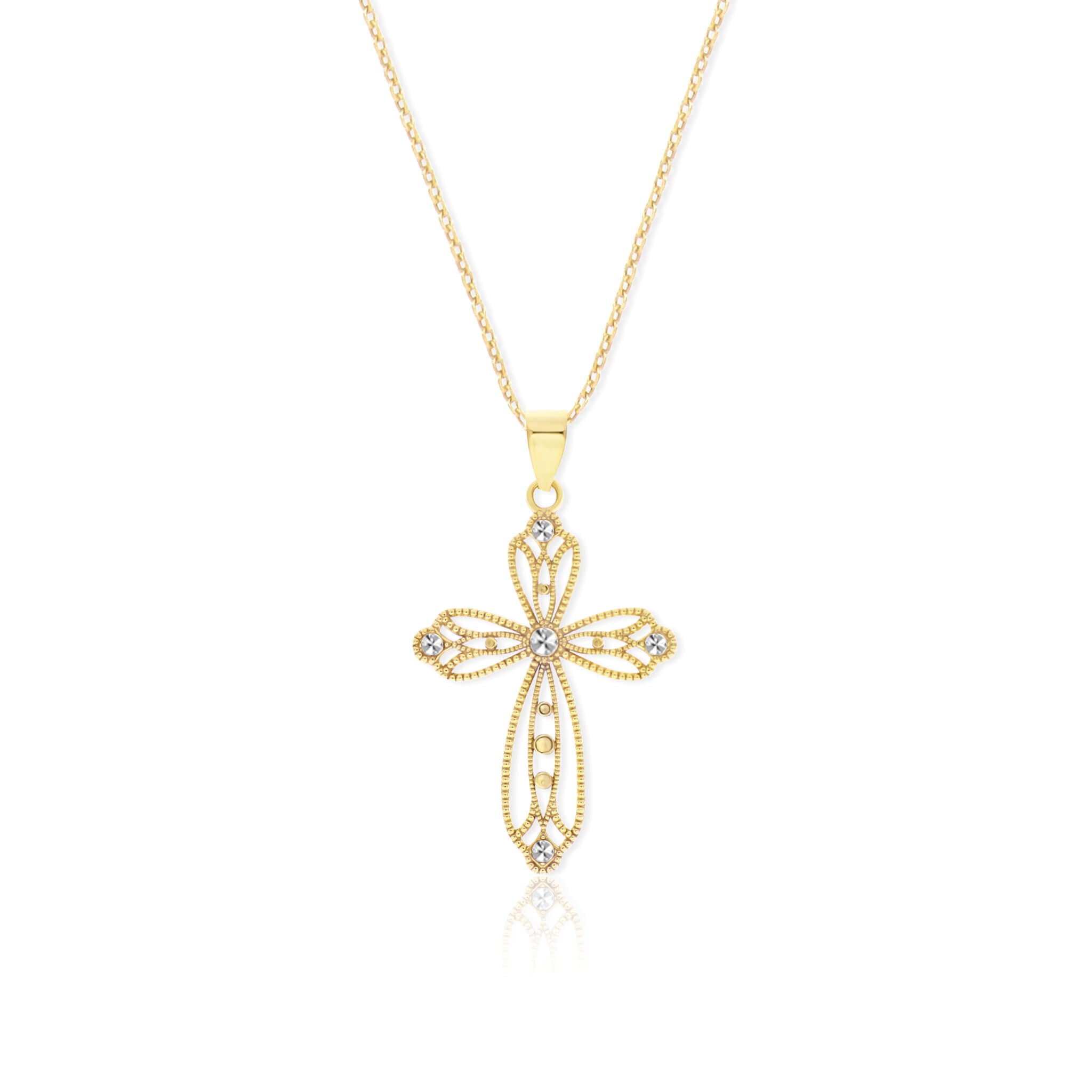 Softly Curved Cross Pendant