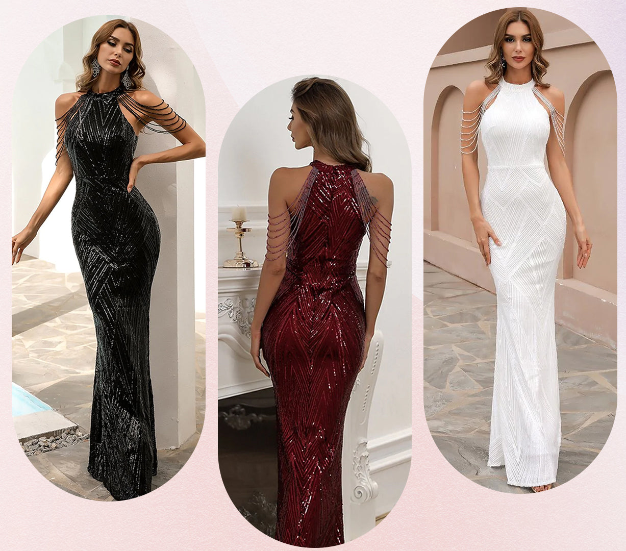 Black Sequin Mermaid Prom Dress