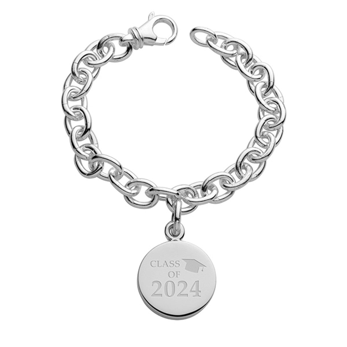 Class of 2024 Sterling Silver Charm Bracelet