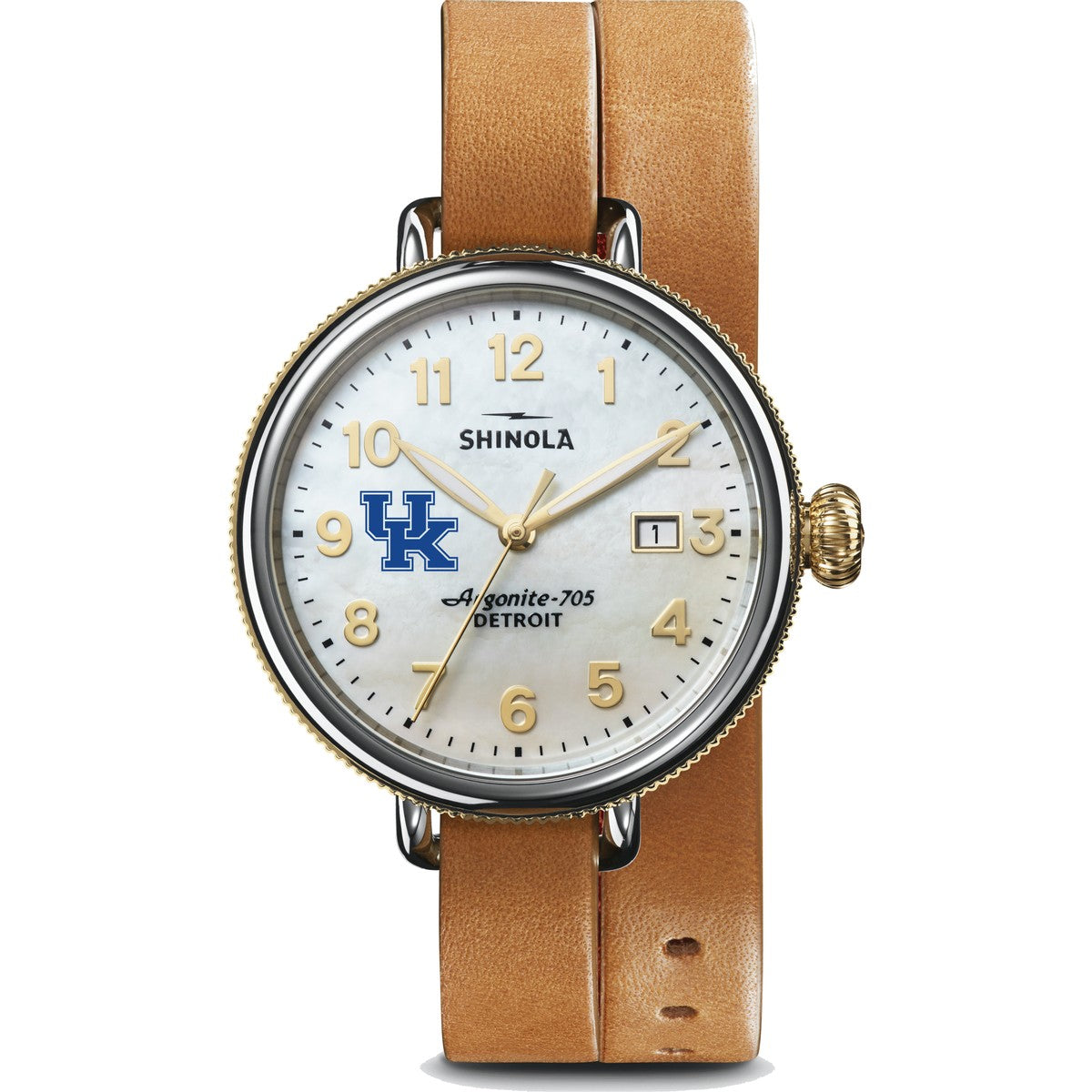 University of Kentucky Shinola Watch, The Birdy 38 mm MOP Dial