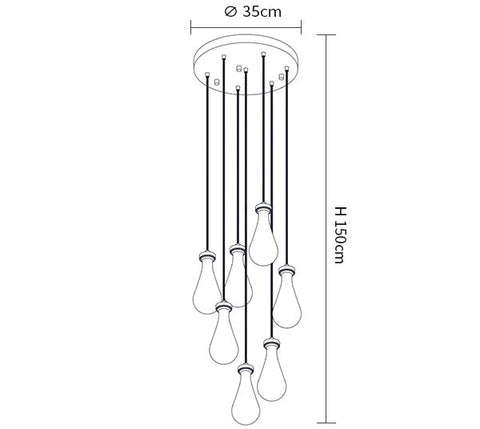 Raindrop Linear Chandelier