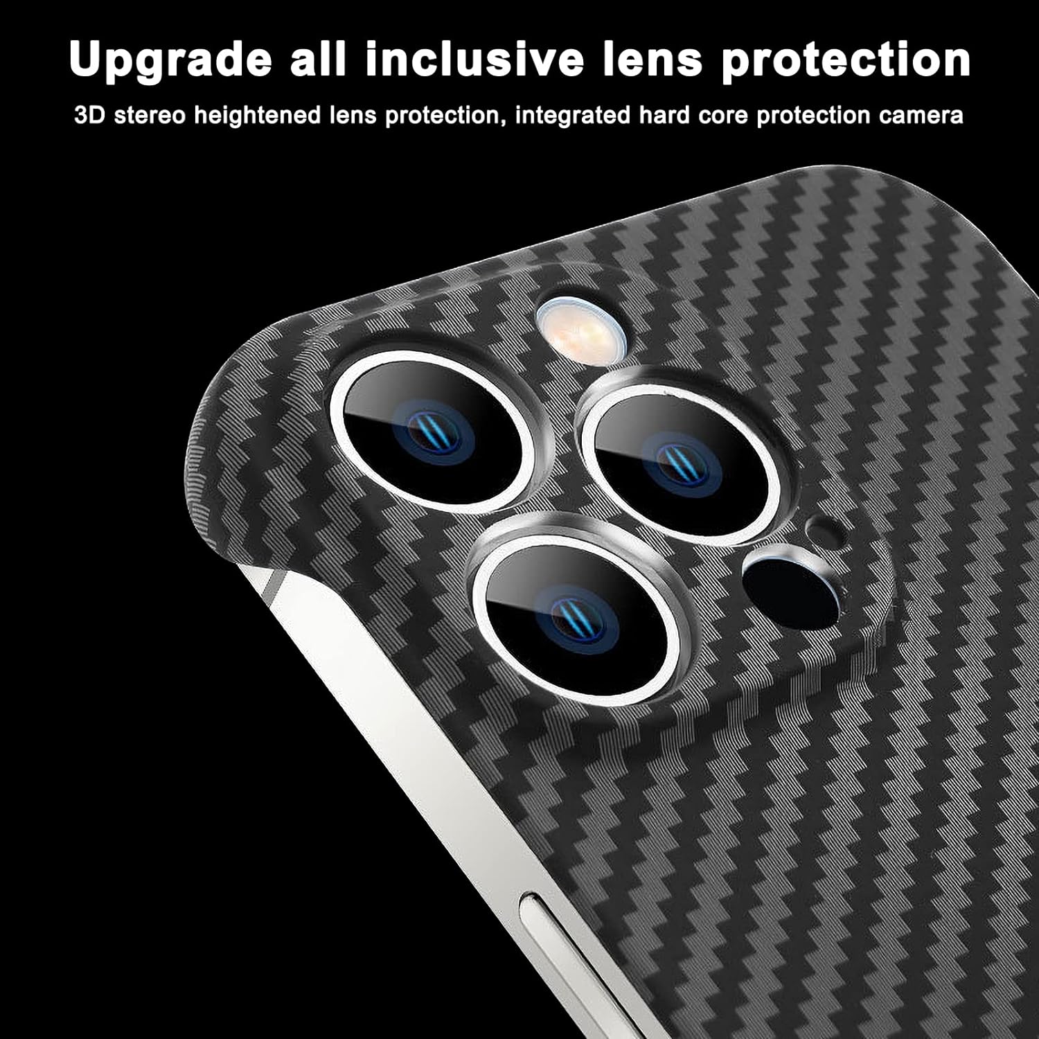 IPhone 14 Pro Max Carbon Fiber Case by Ivy - Black