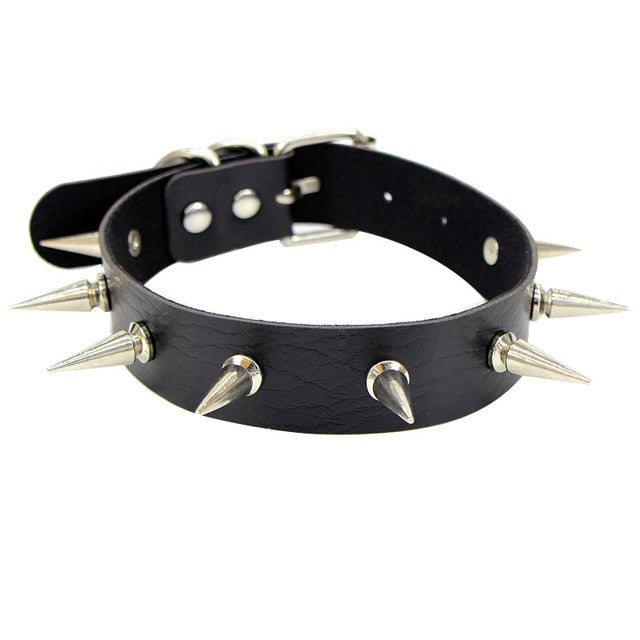 E-Girl Dark Aesthetic Spikes Choker Necklace