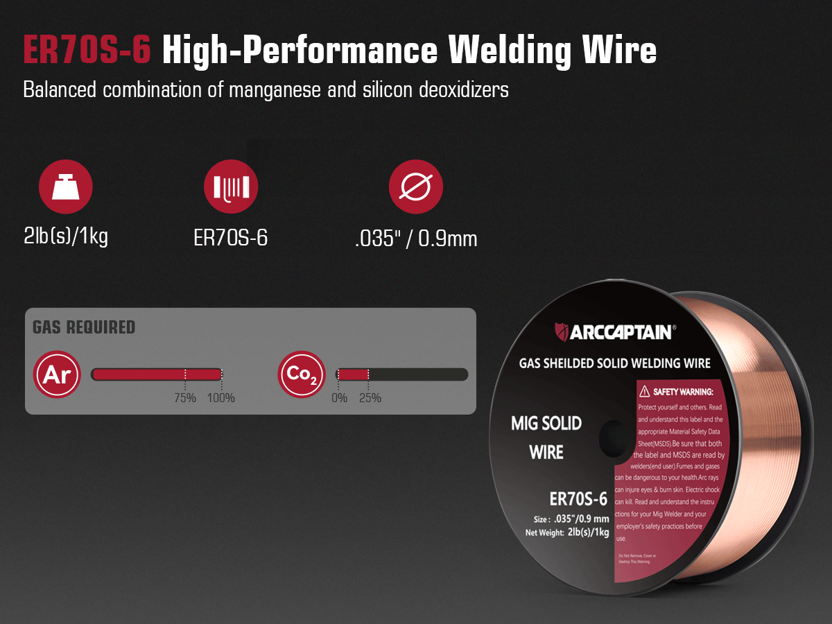 2 Lbs ER70S-6 Gas Solid MIG Welding Wire 0.08 mm