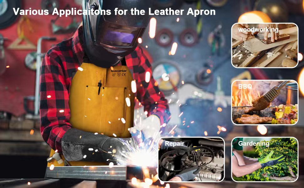 Tablier de soudage en cuir épais robuste/