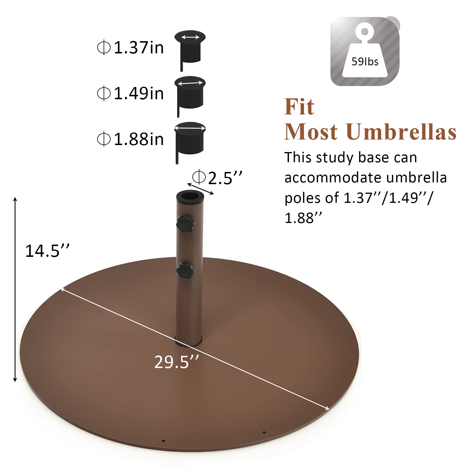 Tangkula 59LBS Patio Umbrella Base