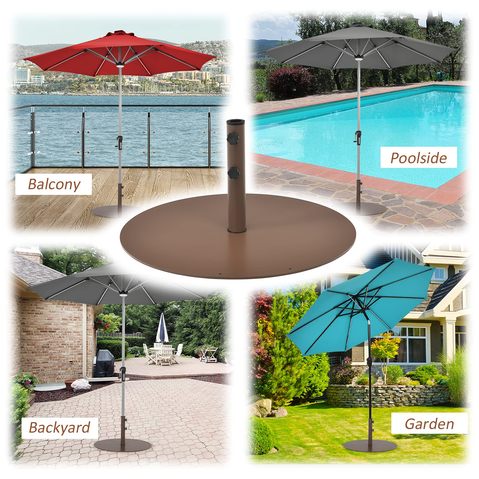 Tangkula 59LBS Patio Umbrella Base