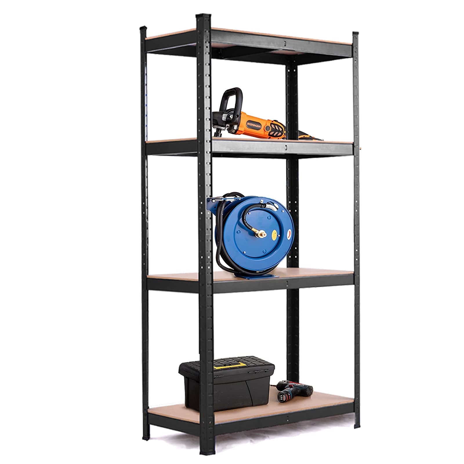 TANGKULA Home Garage Multi-Use Storage Rack with Adjustable Shelves, 4-Tier Garage Shelf