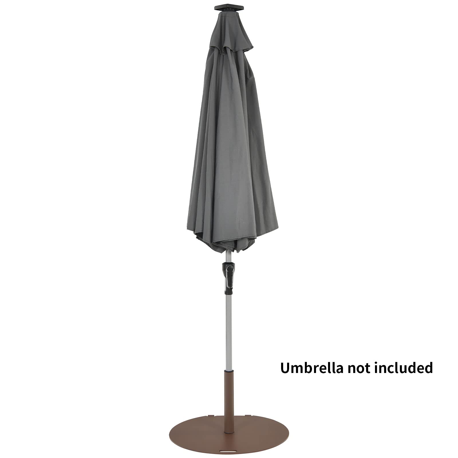 Tangkula 50LBS Patio Umbrella Base, 27.5 inches Round Umbrella Stand with Wheels