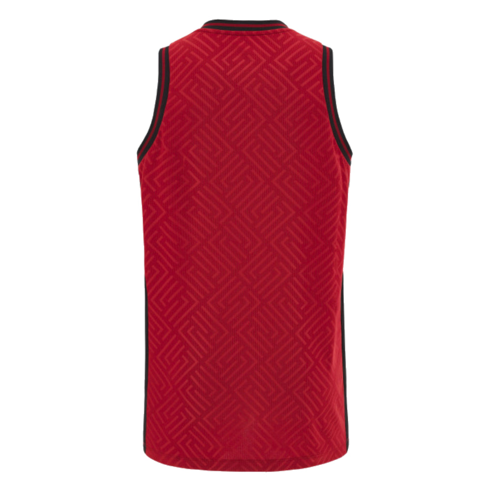 2023-2024 Wales Rugby Basketball Singlet (Red) (Your Name)