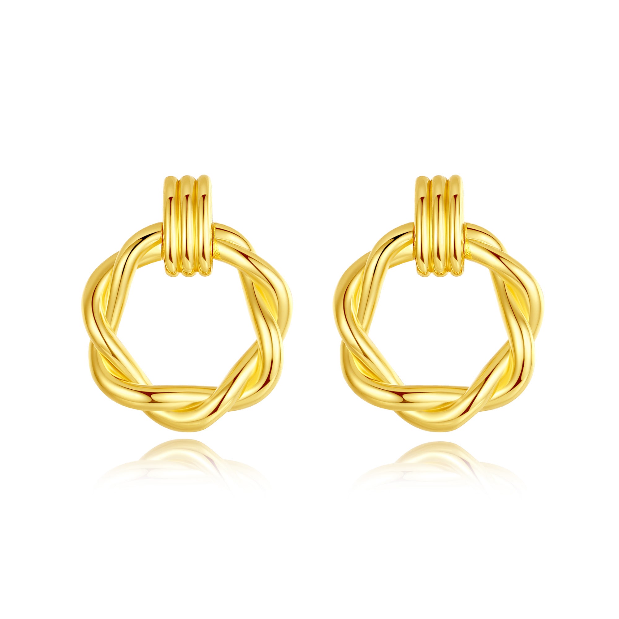 Classicharms Eléa Gold Twisted Hoop Earrings