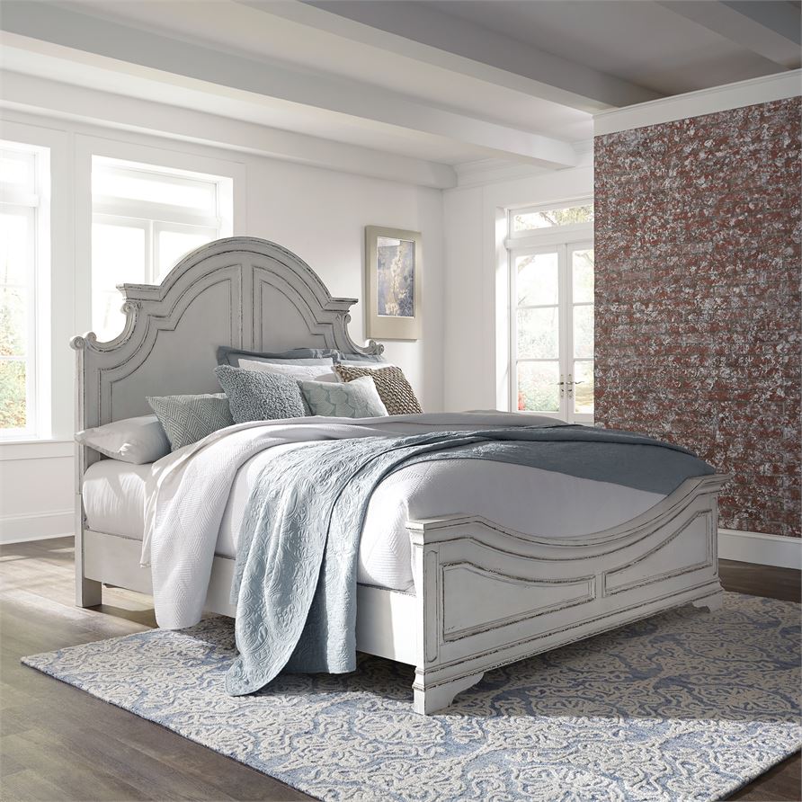 Aspire White 2pc Queen Panel Bedroom Set