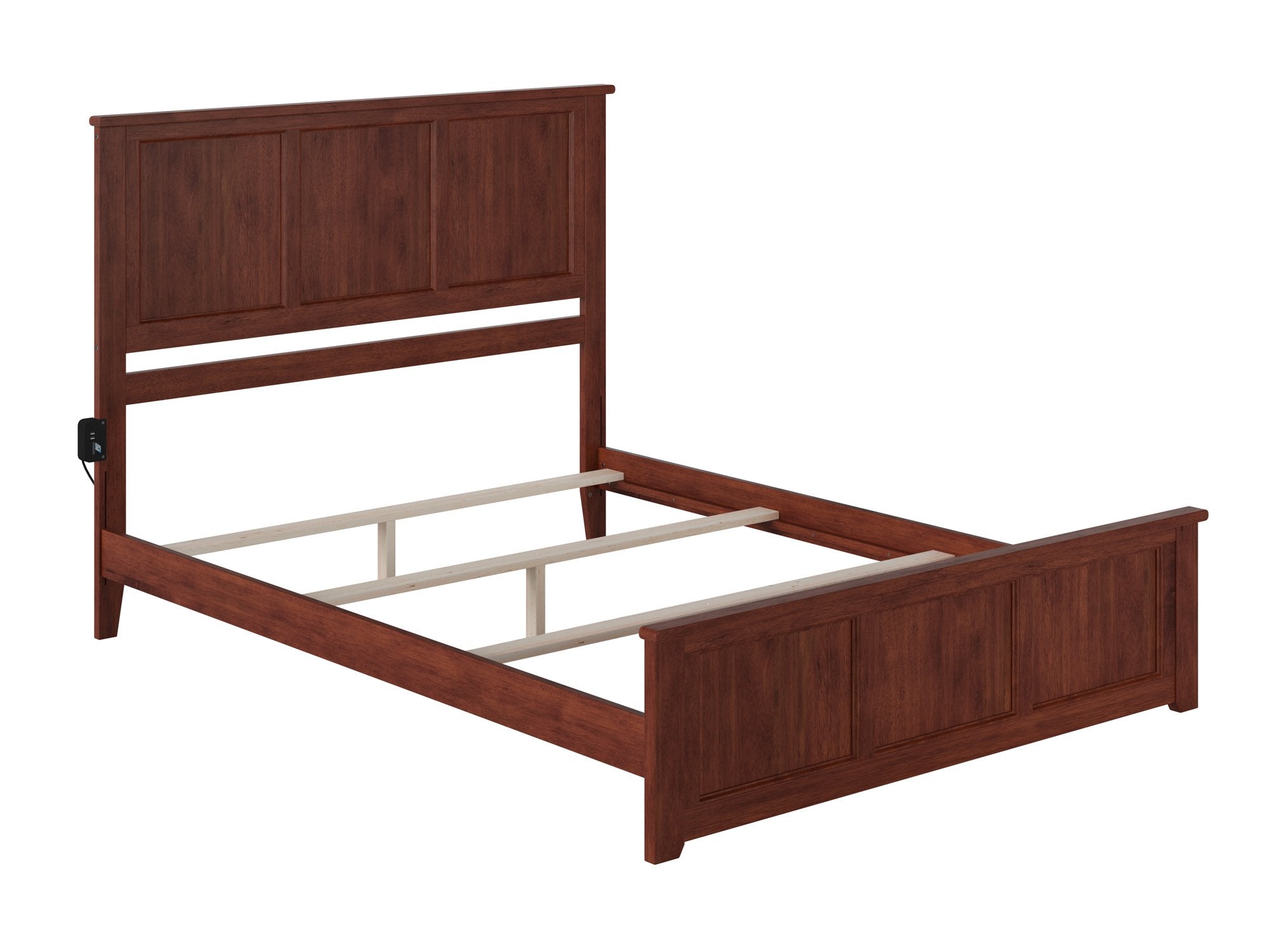 Nexus Walnut Queen Bed with Matching Foot Board