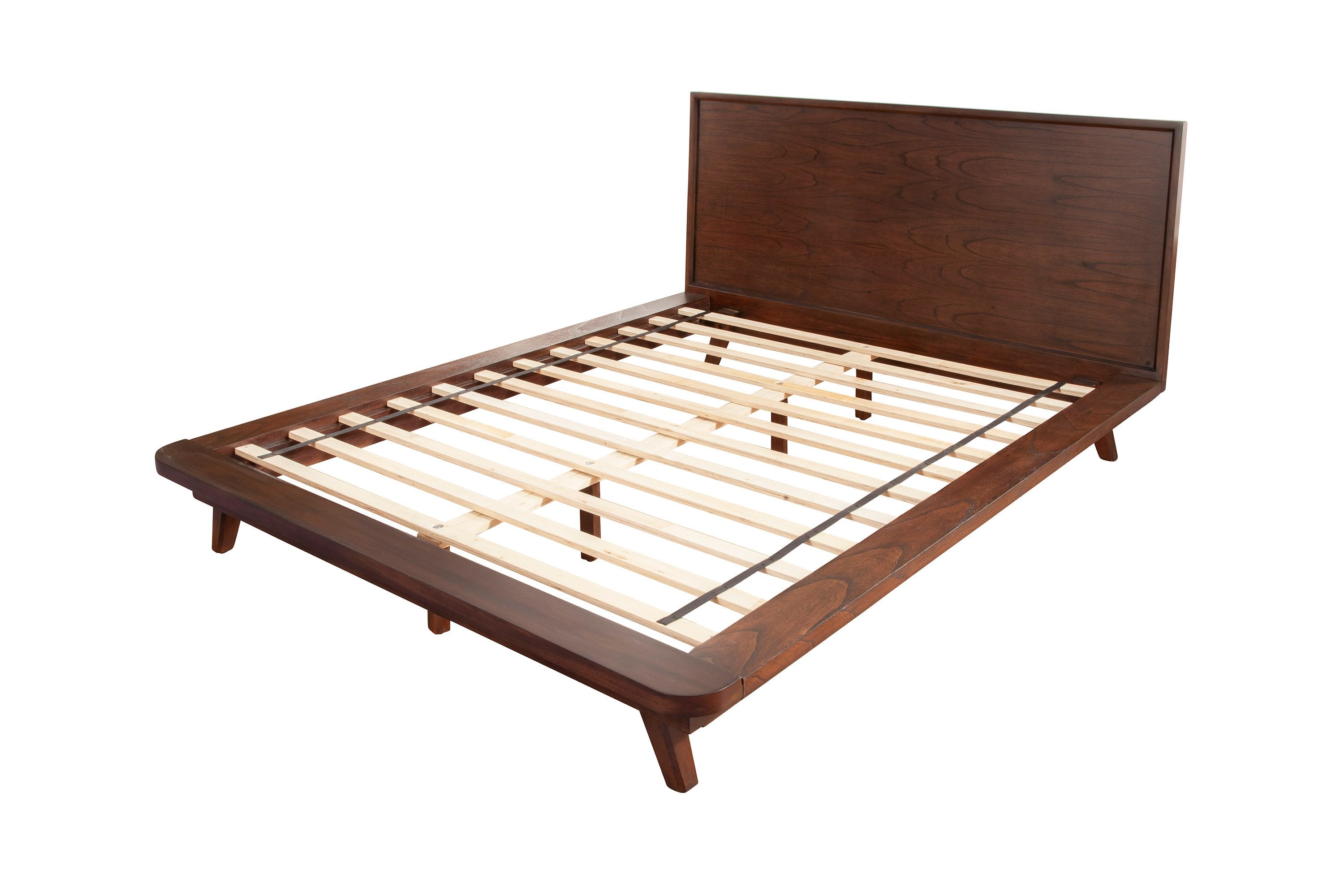 Moonlightgarden Walnut Full Platform Bed