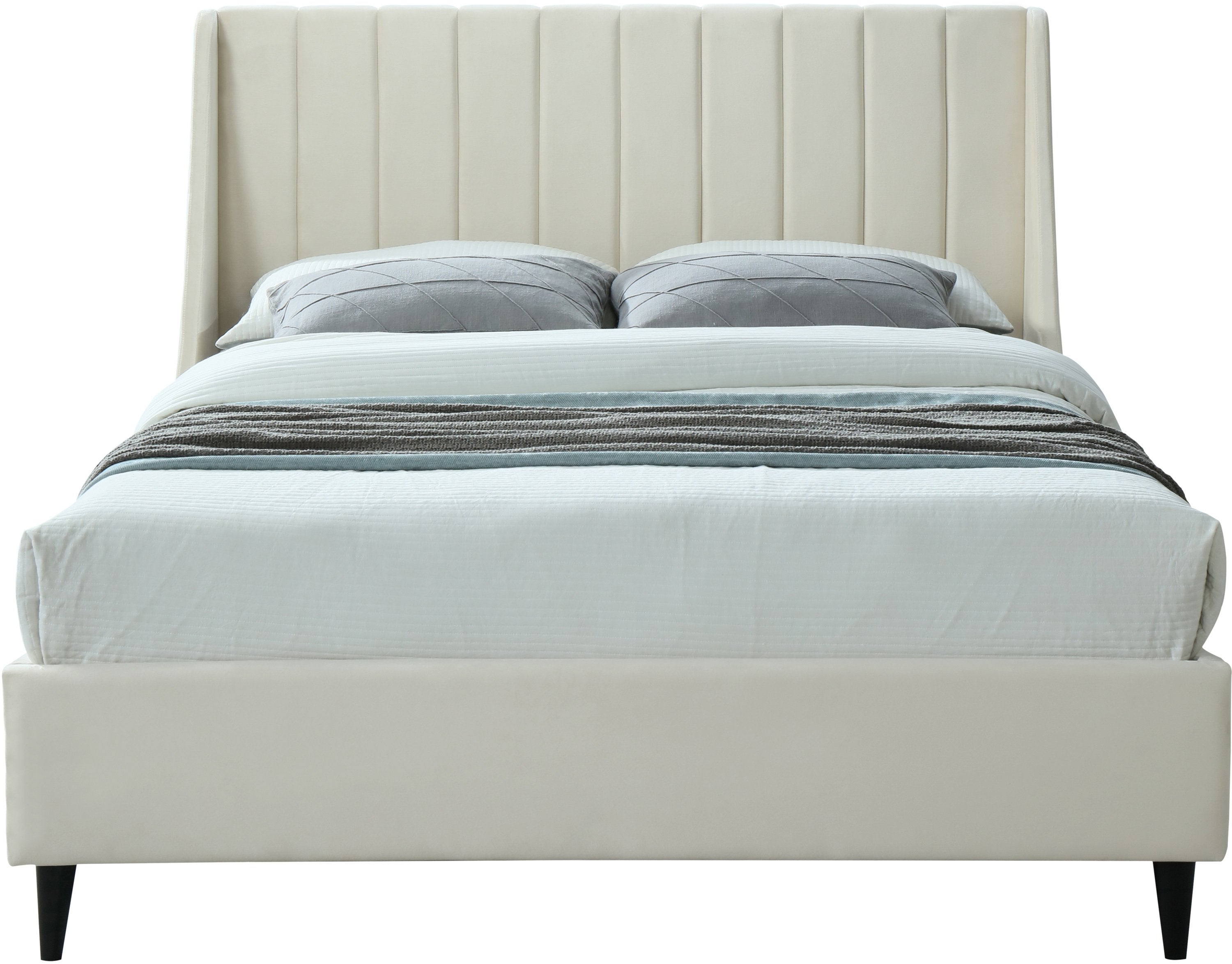 Winslow Cream Velvet King Bed