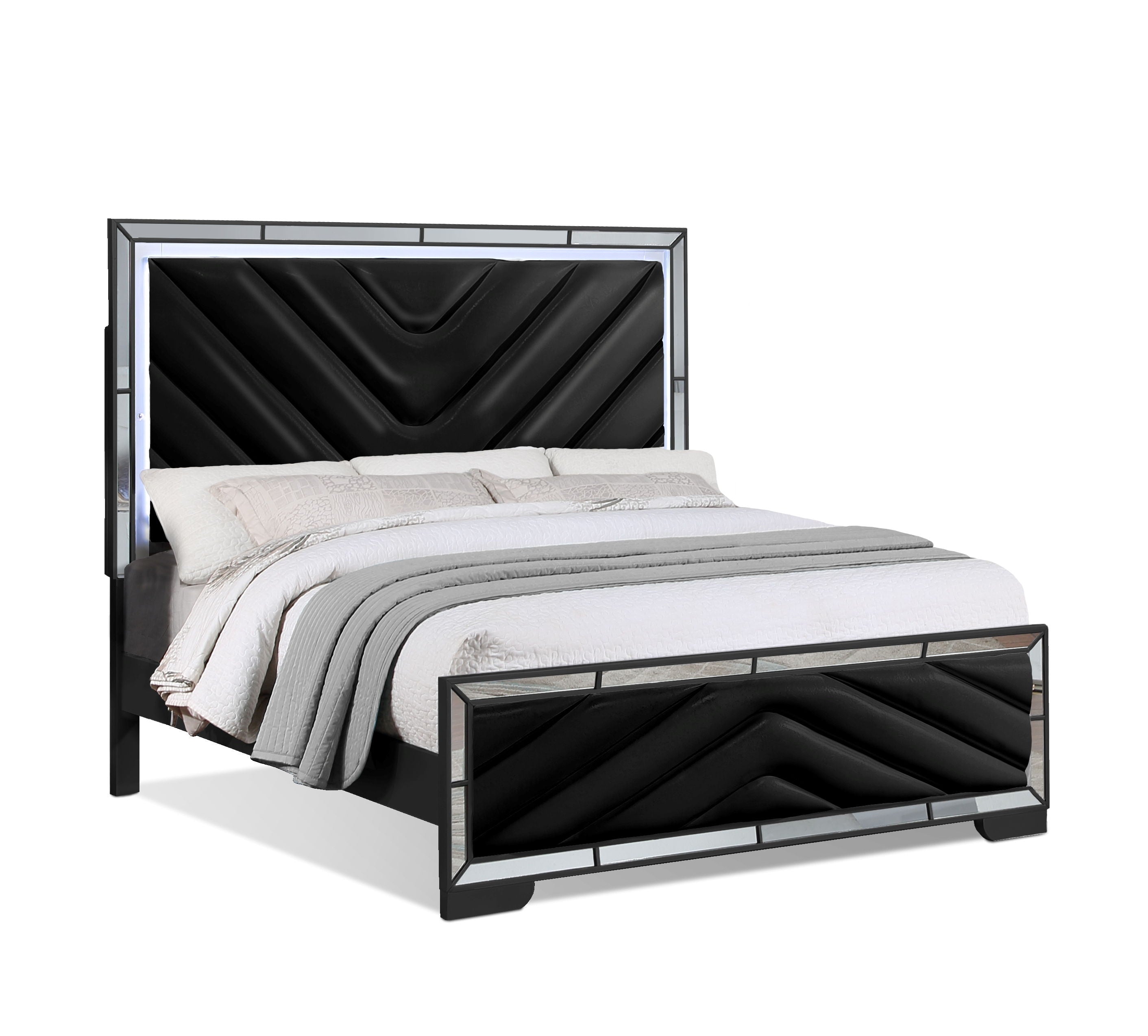 Lynden Black 4pc Bedroom Set with Queen Bed