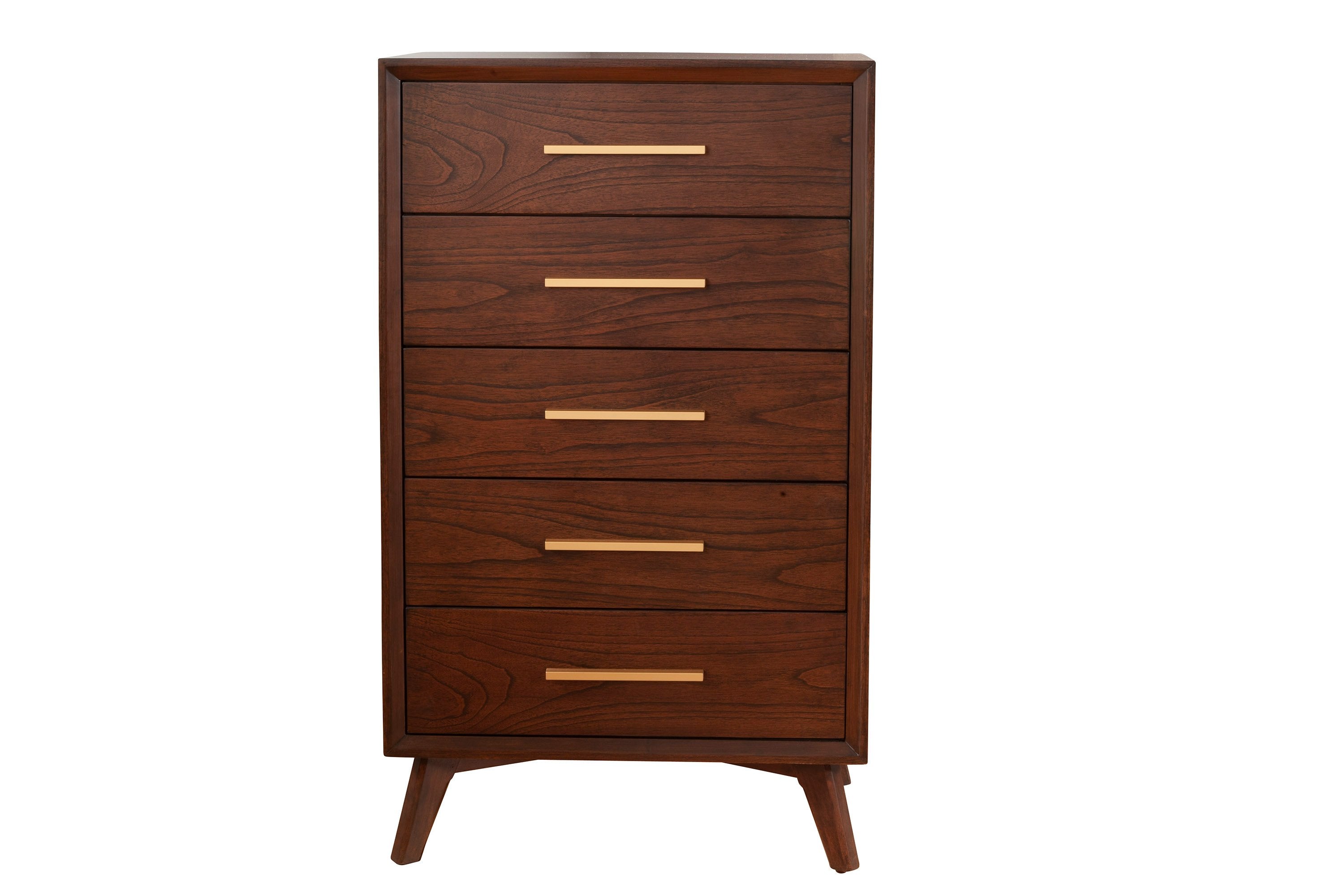 Moonlightgarden Walnut 5 Drawer Chest