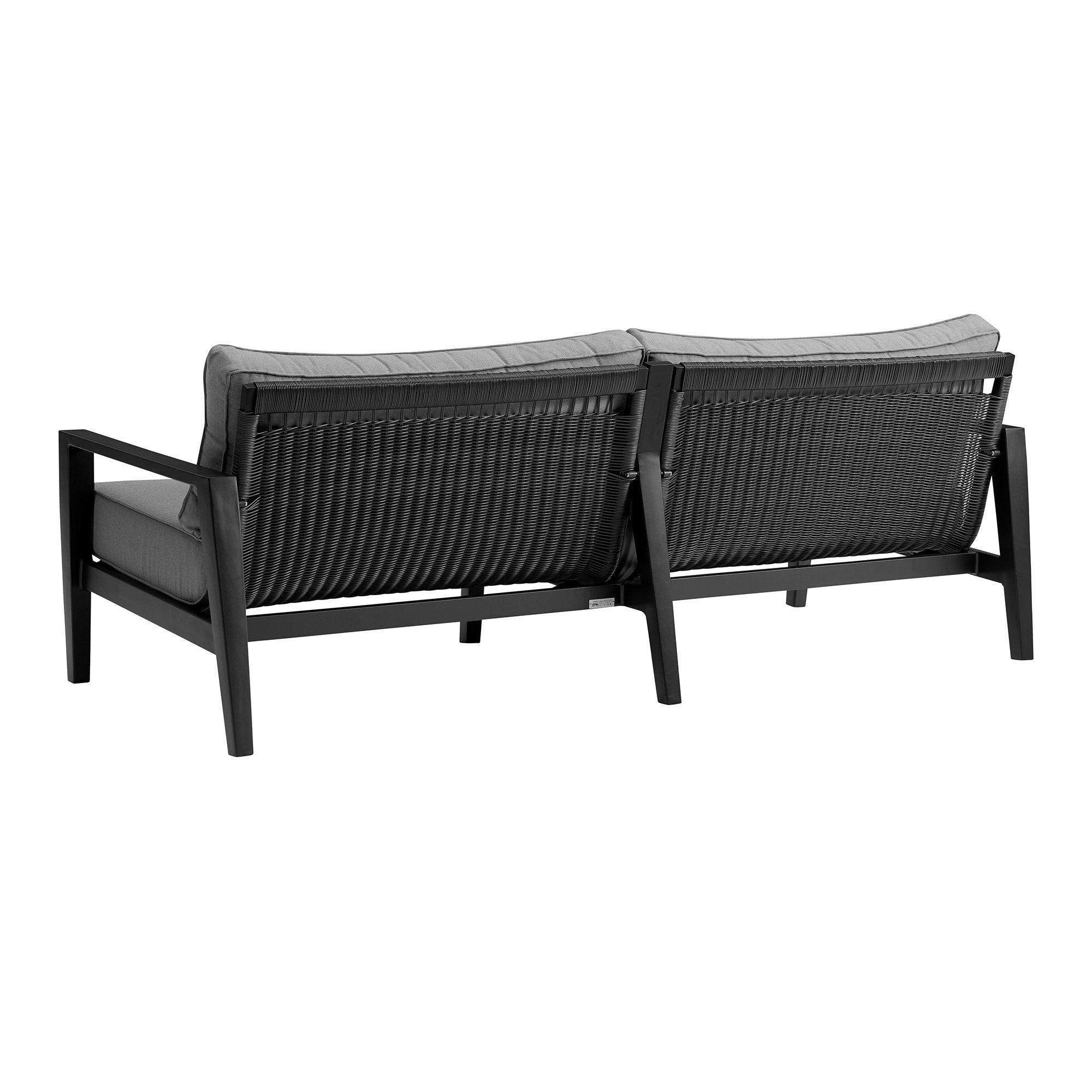 Seashore Black Dark Grey 4pc Outdoor Seating Set