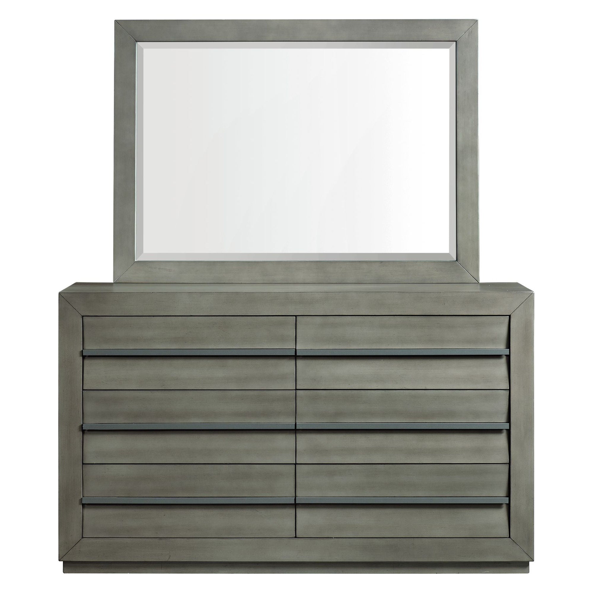 Summit Grey Seven Drawers Dresser and Mirror