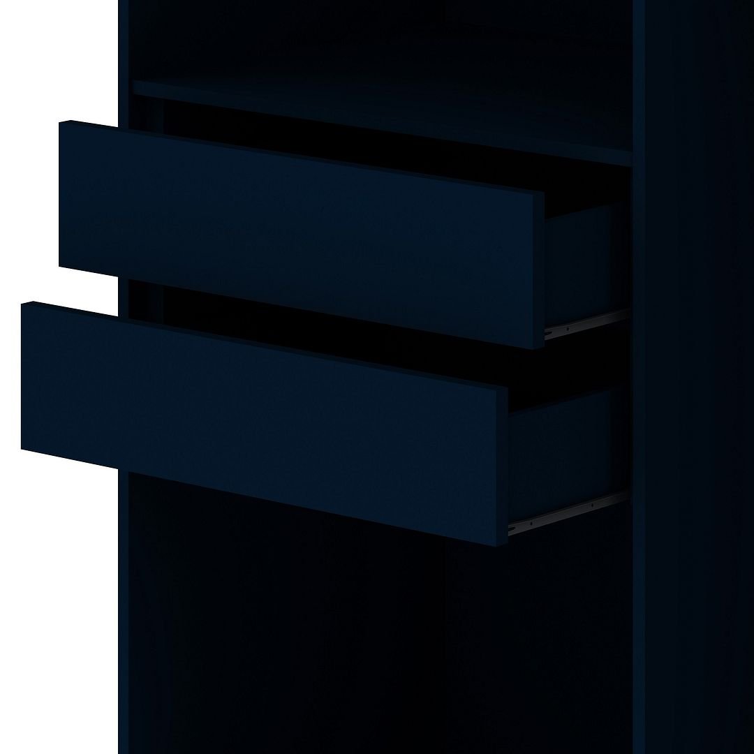 Moonlight Tatiana Midnight Blue 2 Section Wardrobe Armoire Closet