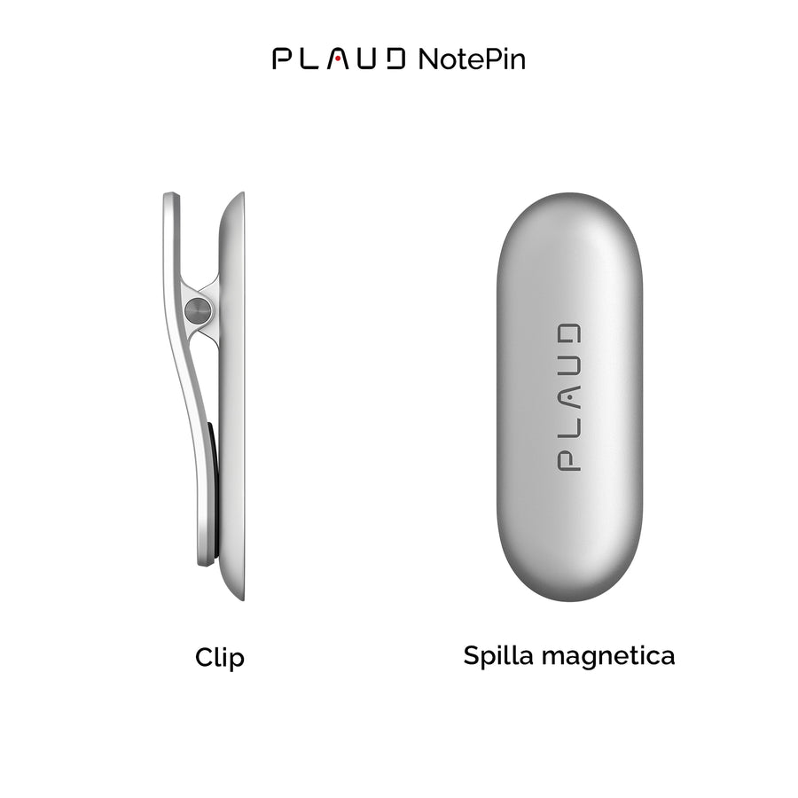 PLAUD NotePin Clip & Spilla Magnetica
