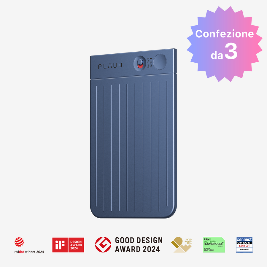 Registratore vocale IA PLAUD NOTE | Confezione da 3
